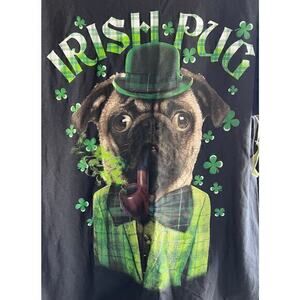 D8 Irish Pug by Lucky Tee Shirt NWT Size L St. Patrick’s Day